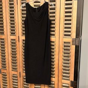 St. John Black Sleeveless Knit Evening Dress with sparkle